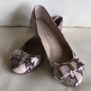 Jessica Simpson snake print flats